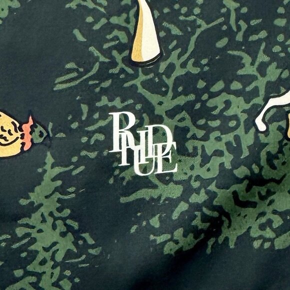 Rhude Scrambled Dog Vacation Shirt Men’s XL Black Short Sleeve Button Up $455 - Picture 5 of 13